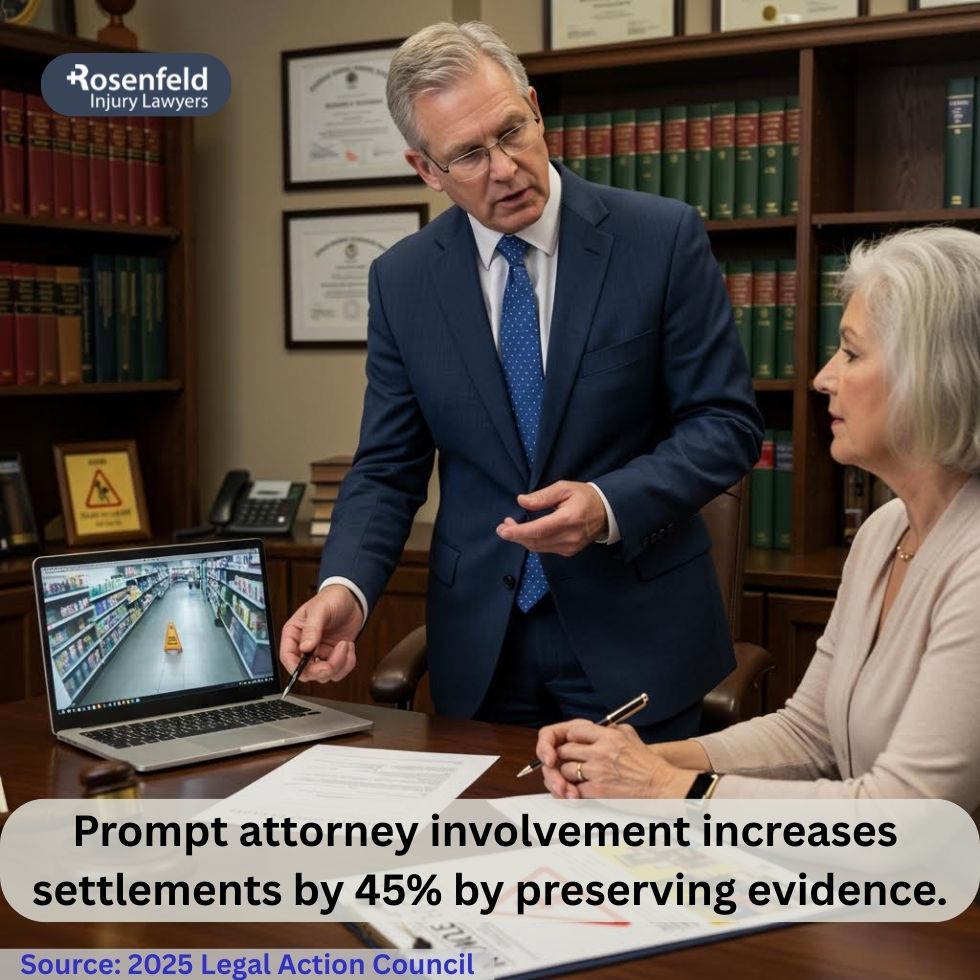 Experienced attorney handling a fall claim from a grocery store accident