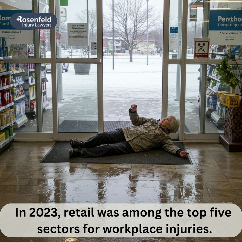 Customer injured in a retail store slip and fall.