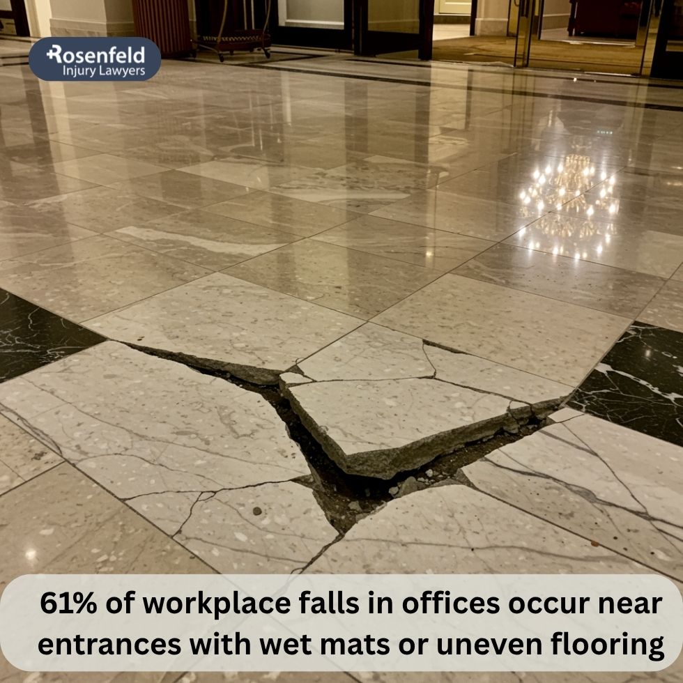 Common slip and fall incidents happen in retail and department stores with unsafe conditions.